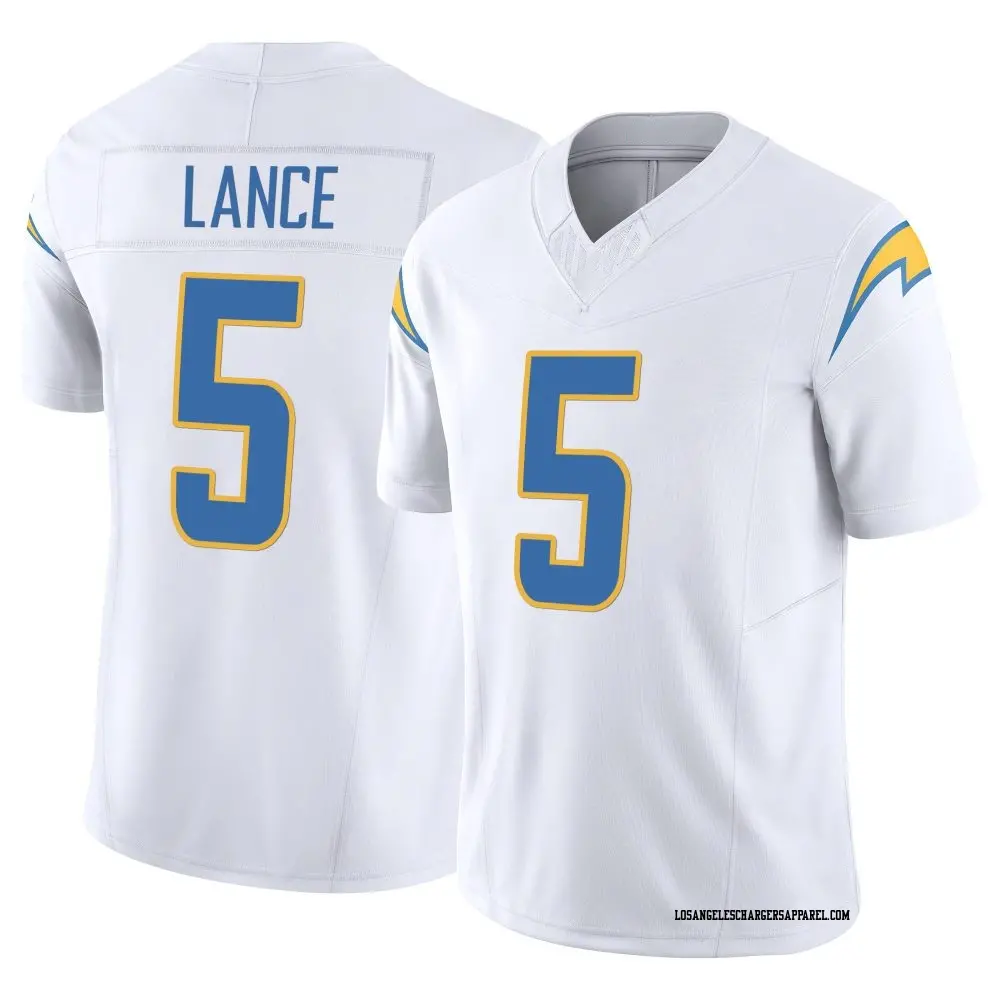 Limited White Youth Trey Lance Los Angeles Chargers Vapor F.U.S.E. Jersey